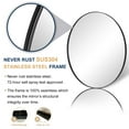 thumbnail image 2 of ANDY STAR Round Wall Mirror for Bathroom, 26 inch Black Circle Mirror Modern Premium Stainless Steel Metal Frame Wall Mounted for Bathroom,, 2 of 6