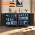thumbnail image 2 of Metal Storage Cabinet 35.4”H Locking Storage Cabinet with 2 Adjustable Shelves and Doors, Black Small Storage Cabinet for Home School Office Garage (Black), 2 of 17