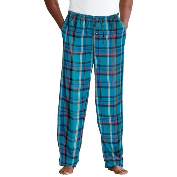 Kingsize Men's Big & Tall Flannel Plaid Pajama Pants Pajama Bottoms