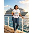 thumbnail image 3 of Today's Forecast Cruising With a Chance of Drinking T-Shirt, Women's Funny Cruise Vacation Graphic Tee, Cruise Ship Travel Shirt, Short Sleeve Crew Neck Top, 3 of 11