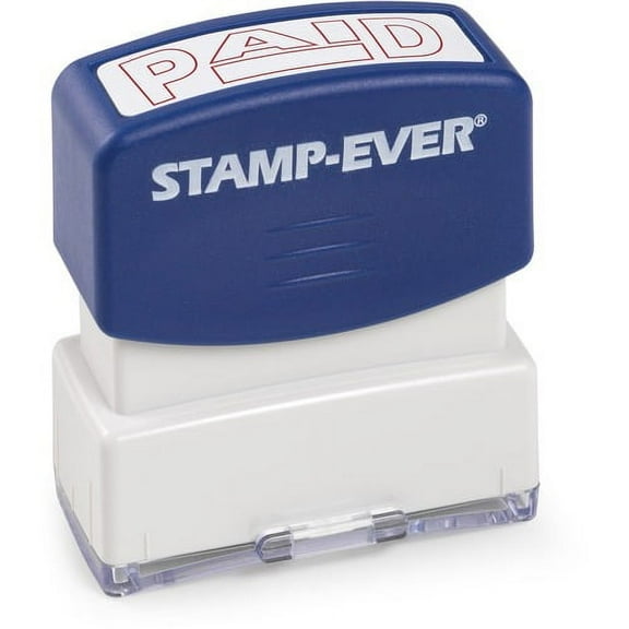 Trodat Pre-inked PAID Message Stamp - Message Stamp - "PAID" - 0.56" Impression Width x 1.69" Impression Length - Red - 1 Each | Bundle of 2 Each