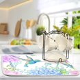 thumbnail image 5 of Dish Drying Mat Watercolor Floral Hummingbird Microfiber Kitchen Dish Mat Super Absorbent Dish Drainer Mat Fast Drying Heat-resistant Drying Mat for Kitchen Counter, 16"x18", 5 of 7