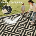 thumbnail image 4 of Outdoor Plastic Waterproof Rug 9'x 12' for Patio, Porch, Deck, Backyard, Balcony, Reversible, 4 of 7