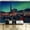 Color1, variant on Peel and Stick Canvas Wallpaper Wall Mural white aerial view Charlotte skyline foggy night Wall Art Self Adhesive and Removable 69in x 98in