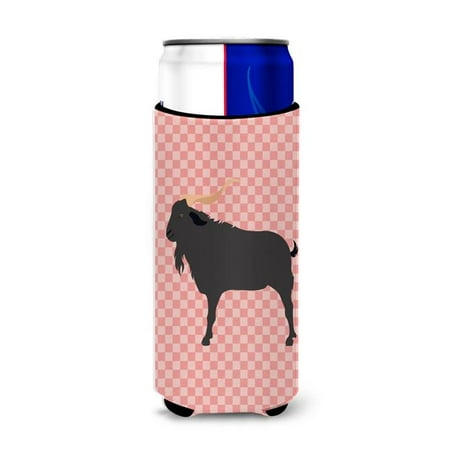 

Carolines Treasures BB7882MUK Verata Goat Pink Check Michelob Ultra Hugger for Slim Cans
