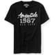 thumbnail image 1 of Aeropostale Mens Destroyed Est. Camiseta gráfica 1987, negra, grande Aeropostale Camiseta gráfica, 1 of 1