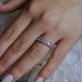 thumbnail image 4 of Rhodium Plated 925 Sterling Silver Clear Marquise Eternity Ring White CZ Jewelry Female Size 8, 4 of 4