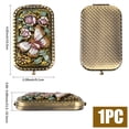 thumbnail image 2 of Retro Rectangle Alloy Fold Mirror with Glass Mirror Surface Butterfly 10.2x6.05x2.15~2.25cm, 2 of 7