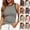 #01 Gray, variant on Women's Contrast Striped Slim Fitted Tank Tops Ribbed Knit Round Neck Side Ruched Sleeveless Shirts Summer Blouses Casual Daily Outfits ,S,Brown