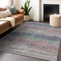 Addison Rugs Chantille Indoor/Outdoor Transitional Stripes Blush Washable Rectangle Rug, 10' x 14'