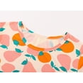 thumbnail image 2 of Beezizac Soft Modal Pajamas for Girls Tee & Shorts Set Orange Pear Jammies Big Kid Size 6, 2 of 5