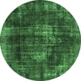 thumbnail image 1 of Ahgly Company Indoor Round Oriental Emerald Green Industrial Area Rugs, 3' Round, 1 of 4