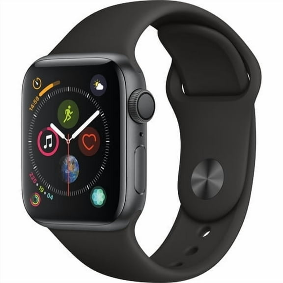 Pre-Owned Apple Watch Series 4 40mm GPS Only Space Gray Aluminum Case - Black Sport Band