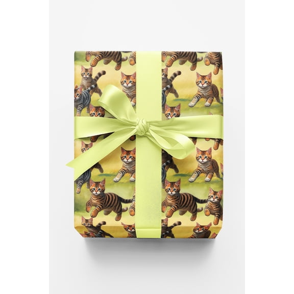 London Penny Premium Wrapping Paper - Baby Cats at Play