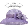 thumbnail image 7 of Hsqqdc Women Elegant Floral Bucket Hat French Style Church Wedding Tea Party Summer Cap, 7 of 7