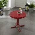 thumbnail image 5 of YANG2 Griffith Weather Resistant Retro Metal Outdoor Side Table for Patio, Deck, Porch, Coral Red, 5 of 7