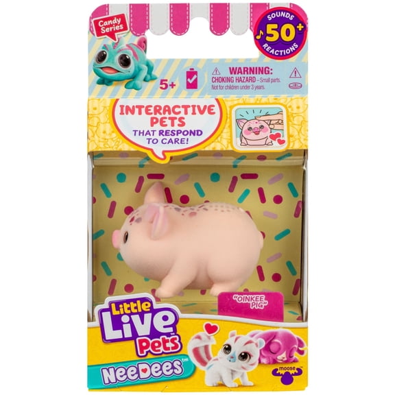 Little Live Pets Candy Series Oinkee Pig Wearable Interactive Figure Pack