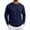Navy #26, variant on KDDYLITQ T Shirts for Man Crwneck Long Sleeve Loose Fit Basic Dress Fashion Tees Outdoor Athletic Solid Vocation Shirts Navy M