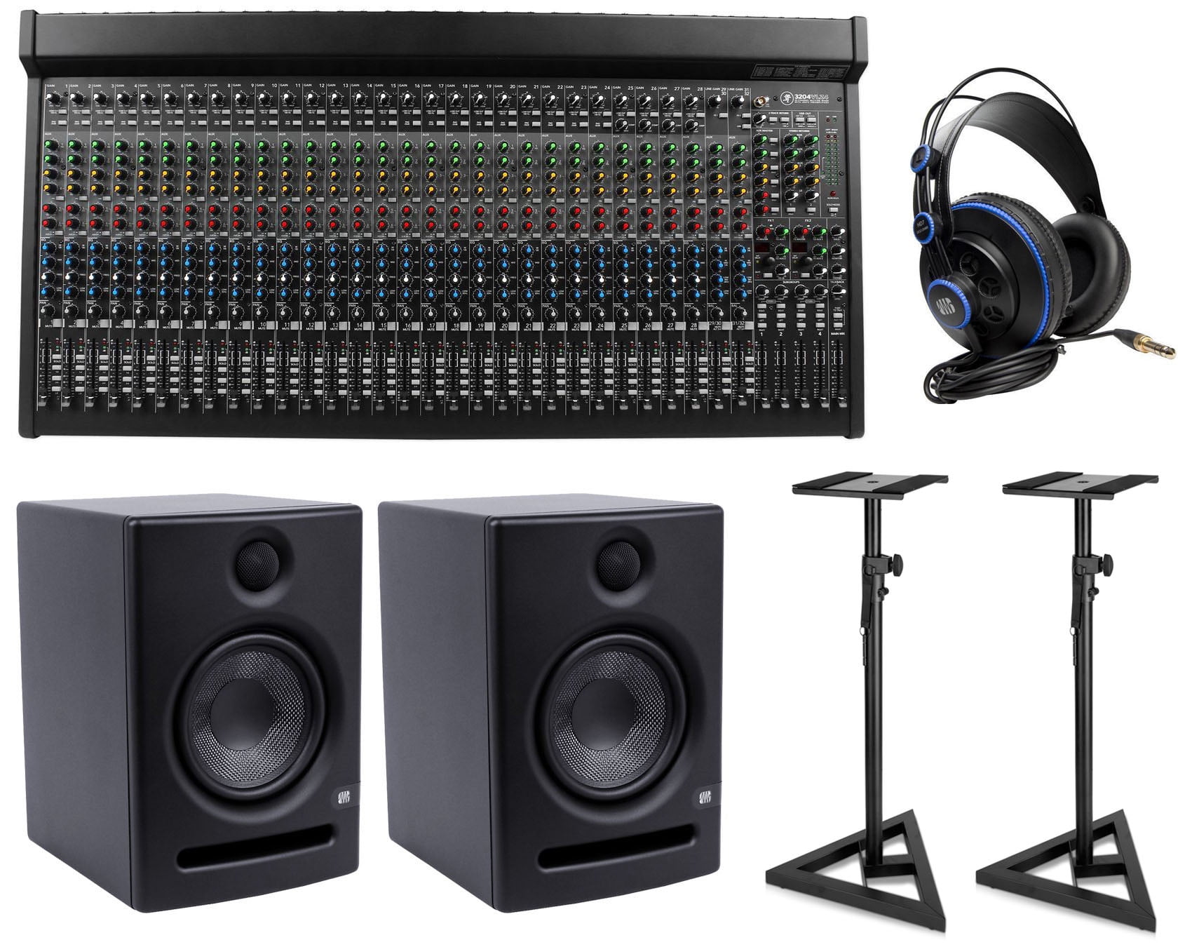 Mackie 3204VLZ4 32-ch. 4-Bus FX Mixer w/USB 3204-VLZ4+Monitors