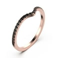 thumbnail image 2 of 1.1mm round cut, 25 stones Black Diamond Moissanite wedding band 10K rose gold, 2 of 4
