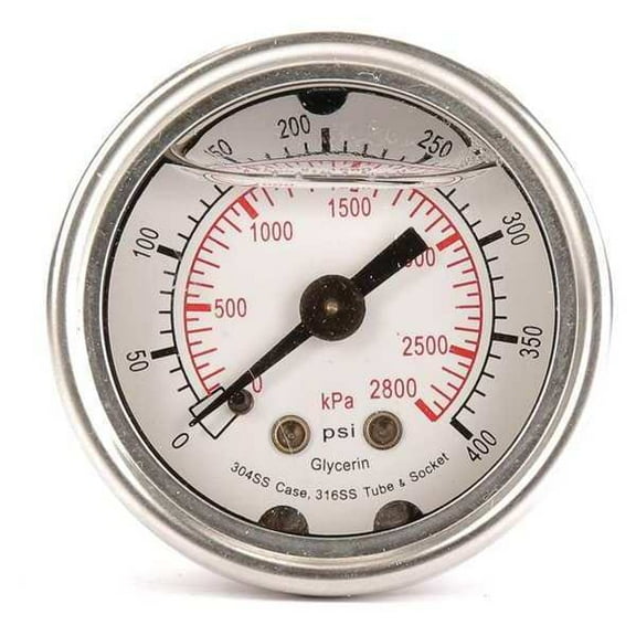 Manufacturer Varies Pressure Gauge,Liquid Filled,1-1/2 In 4CFL9