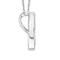 thumbnail image 2 of Prong Set Diamond Teardrop Pendant Necklace in 14K White Gold (1/2 cttw, G-H, I2-I3), 2 of 3