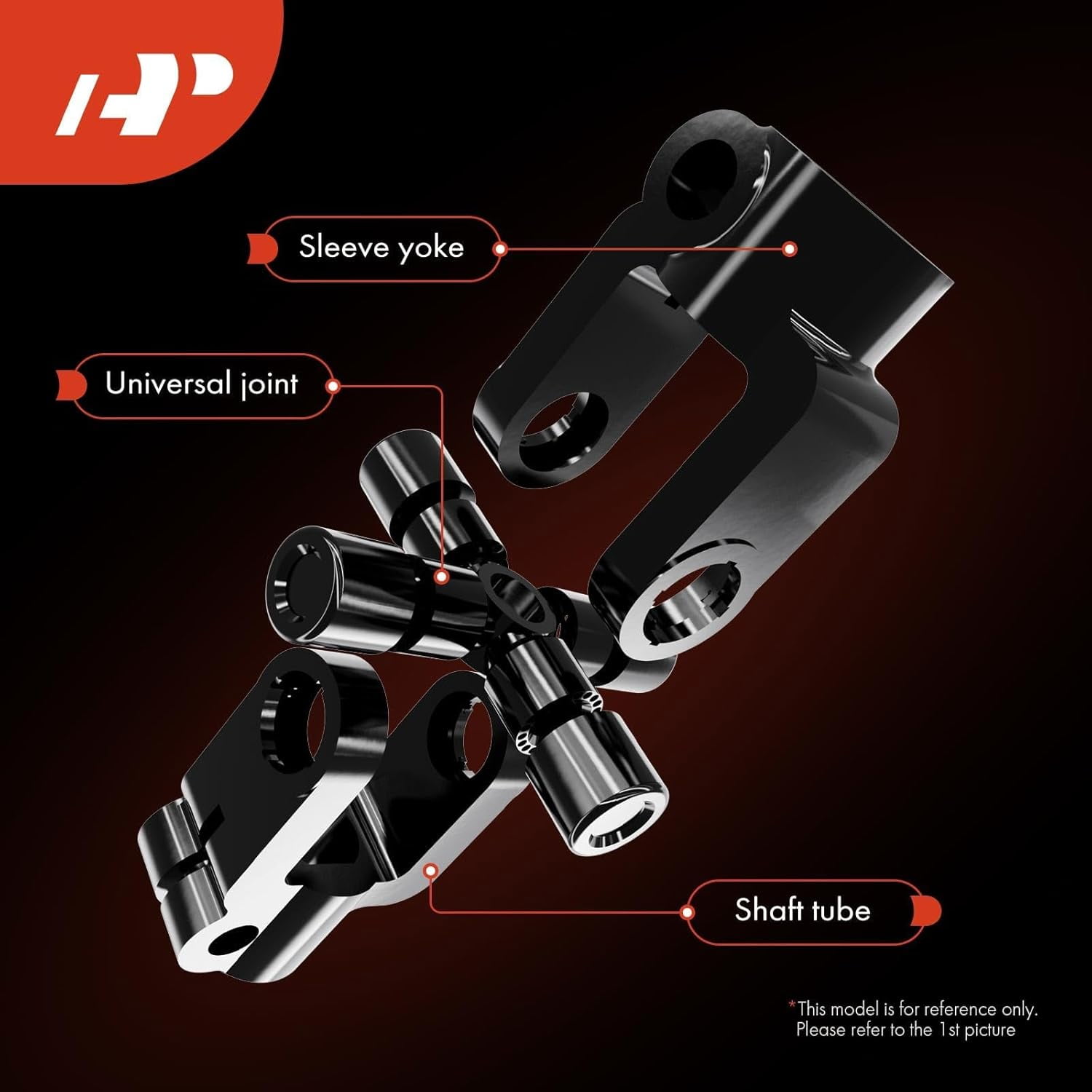 A-Premium Lower Intermediate Steering Shaft U-Joint Compatible with Ford Escape 2008-2012, Mazda Tribute 2008-2011, Mercury Mariner 2008-2011, Replace # 8L8Z3B676B 8L8Z3B676C