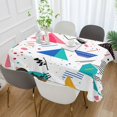 thumbnail image 2 of Yayeee Tablecloths 60" x 108" Rectangle Wrinkle Resistant Party Table Cover, Green Retro Triangles, 2 of 8