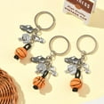 thumbnail image 5 of 1 Box 20pcs Basketball Keychain Bulk Sport Theme Keychains Mini Cute Alloy Sport Ball Theme Silver Shoes Keyrings Bulk with Wooden Beads, 5 of 7