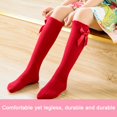 thumbnail image 3 of URMAGIC Little Girl's Knee High Socks Over Calf Kids Overknee Stockings Bow Style, 3 of 8