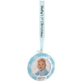 thumbnail image 4 of Northlight Baby's First Christmas Photo Ornament with European Crystals - 3" - Blue and Silver, 4 of 5