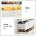 thumbnail image 7 of Afuhokles 9 Drawer Dressers for Bedroom with LED Light and Charging Station, White, 7 of 7