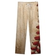 thumbnail image 4 of Baseball Background Winter Female Pants Flannel High Waist Women Pants Lady Warm Straight Leg Plush Trousers, 4 of 7