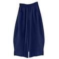 thumbnail image 6 of Women's Corduroy Barrel Pants, High Waist Wide Leg Baggy Pants, Japanese Style Retro Loose Fit Lantern Pants for Casual Daily Wear, Street Fashion and Fall Winter Outfits Blue XXXXL, 6 of 6
