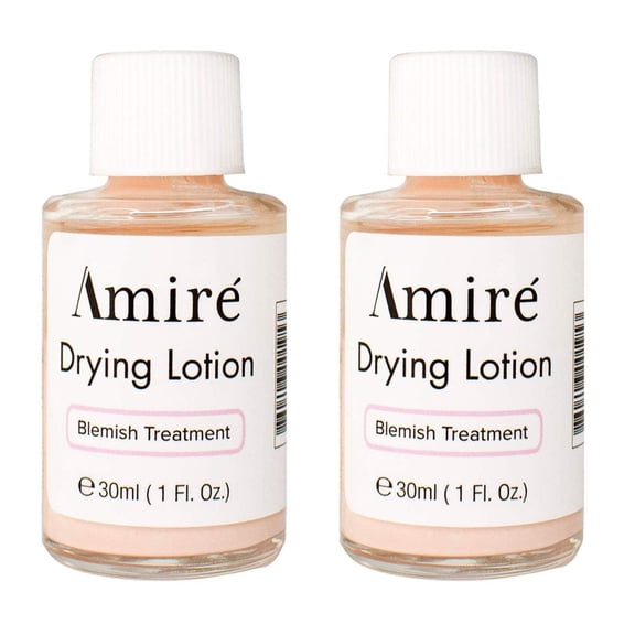 Amire 2 Pack of Blemish Drying Lotions, Acne Spot Treatment Skincare Formula for Teens and Adults, Pink Lotion Dries Out Pimples, Blemishes, Zits, and Clogged Pores