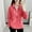 Pink, variant on Women's Oversized Polars Fleece Jackets Fashion Solid Casual Winter Warm Coats Full Zipper Stand Collar Jacket Fuzzy Sherpa Long Sleeve Outwears