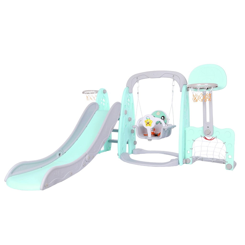kids slide with swing