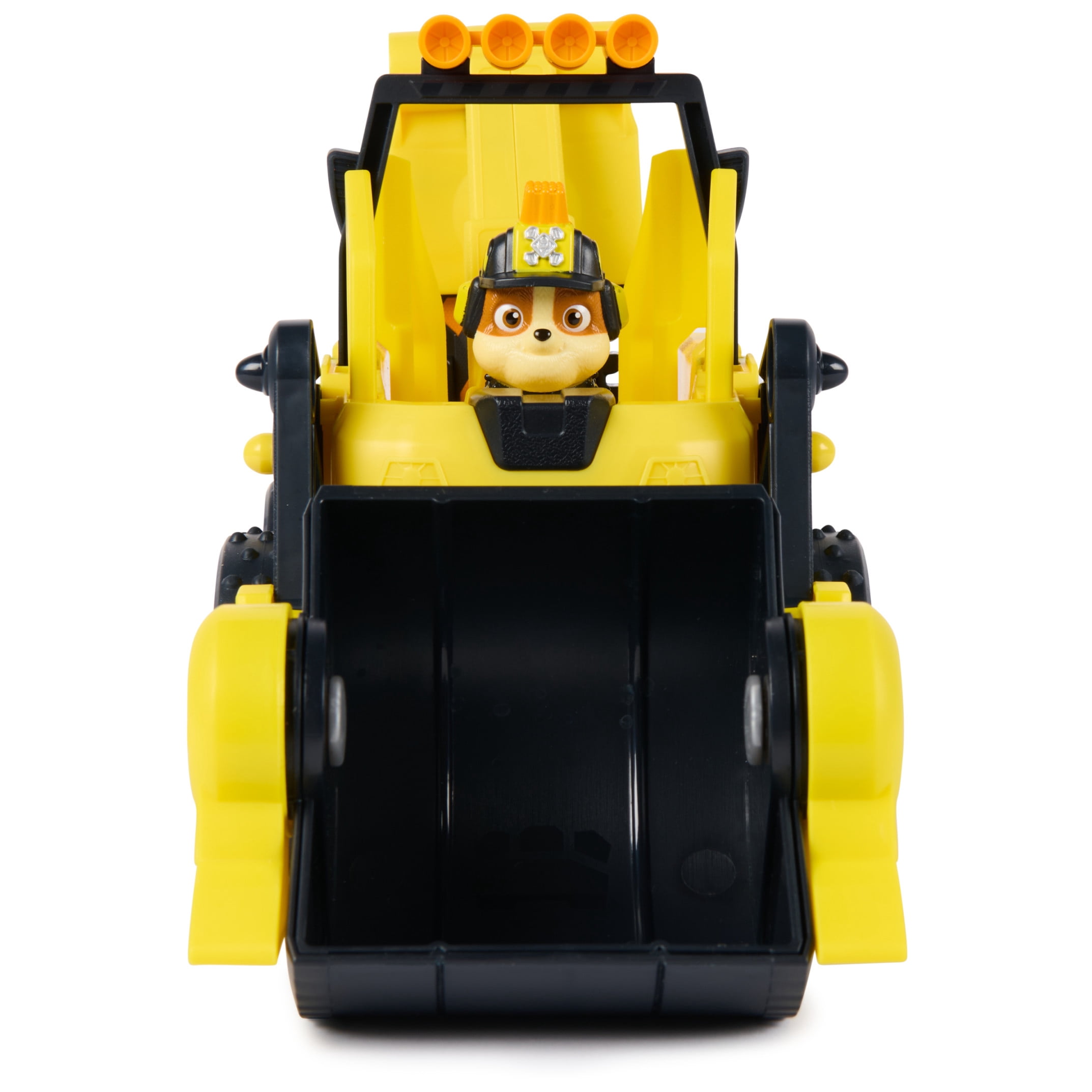Rubble & Crew Rubble Double Duty Power Dozer, Toy Car Bulldozer with 2-in-1 Roller to Plow Action & Working Wheels, Preschool Toys for Kids Ages 3+
