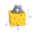 thumbnail image 3 of Creative Squeeze Cheese Mouse Squishy Stress Toy, Random Color Animal Pop-up Decompression Toy, Fun Novelty Gift for Birthday Classroom Rewards, 3 of 8