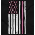 thumbnail image 2 of Breast Cancer Pink Ribbon USA Flag Women's Graphic T Shirt Tees Brisco Brands S, 2 of 5