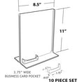 thumbnail image 2 of Azar 252040 8-1/2-Inch by 11-Inch Double-Foot Frame with Attached Business Card Pocket, 10-Piece Set, 2 of 3