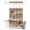 Dark Brown, variant on No Hook Shower Curtain, Vintage Farmhouse Shower Curtains for Bathroom with See Through Top Window, Blue Country Texas Star Vines Wooden Waterproof & Washable Bath Curtain Stand Up Stall 36"x72"