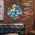thumbnail image 4 of Letrero Hojalata Gato Navidad Metal Pintura Hierro Redonda Pared para Y Bar 30x30cm, 4 of 9