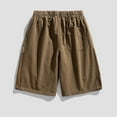 thumbnail image 3 of Mens Summer Cargo Shorts Elastic Waist Drawstring Casual Hiking Short Lightweight Baggy Workout Shorts, 3 of 6