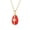 Red-RD-home supplies, variant on Home Zircon Easter Egg Pendant Necklace Floral Gold Chain Jewelry Women White Black Red Purple Green Spring Gift Enamel Shiny Deluxe Versatile 45cm Easter