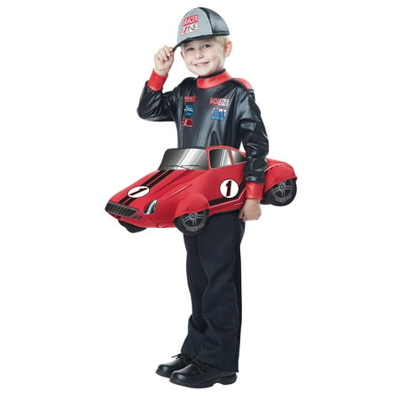 Nascar Racer On 3D Race Car Toddler Halloween Costume-M/L (3-6)