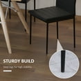 thumbnail image 4 of HOMCOM Chaises de Salle à Manger, Ensemble de 4, Chaises d'Appoint Rembourrées en Cuir PU, Dossier, 4 of 10