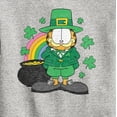 thumbnail image 3 of Garfield - Rainbow Shamrocks - Toddler And Youth Crewneck Fleece Sweatshirt, 3 of 5