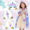 thumbnail image 2 of MUSICOZY Girls Princess Dress Up Toys,Baby Princess Dress Up Clothes Rainbow Mermaid Cape Kit 9 Pcs Gift Set for Little Girls 3 4 5 6 7 8 Years,kids Costume Set Props fot Halloween Christmas,Purple, 2 of 6