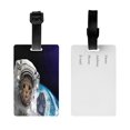 thumbnail image 2 of Junzan Luggage Tag For Suitcase Cat Astronaut Print Luggage Tag With Id Privacy Cover For Suitcase Travel Bag, 2 of 7